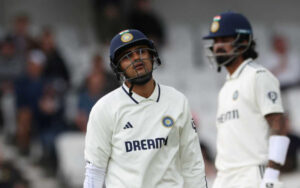 Shubman Gill after losing his wicket