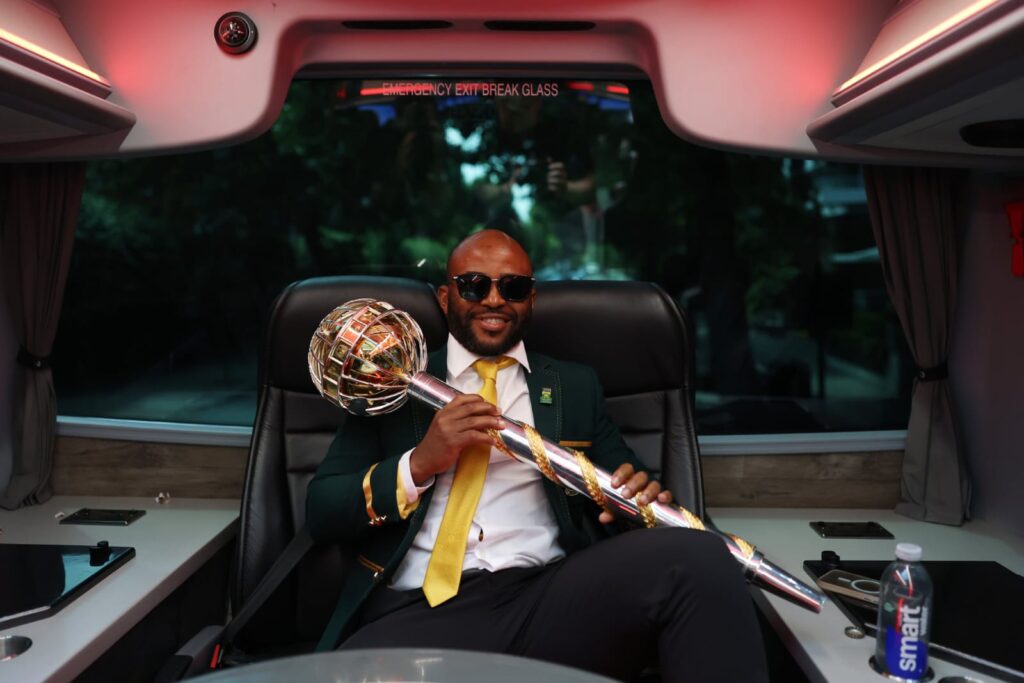 Temba Bavuma with the Test Mace