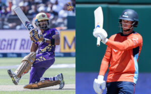 Unmukt Chand and Jake Fraser-McGurk in MLC 2025