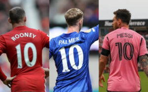 Wayne Rooney for Manchester United, Cole Palmer for Chelsea, and Lionel Messi for Inter Miami