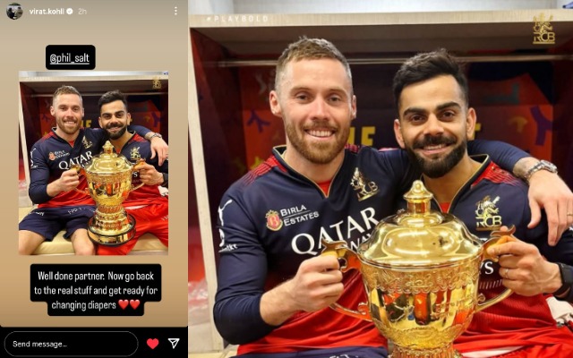 Virat Kohli's Instagram story for Phil Salt