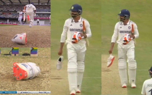 Rishabh Pant loses his show while attempting a run (PC: X)