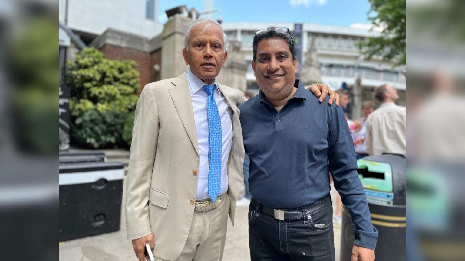 Boria Majumdar with Dilip Doshi