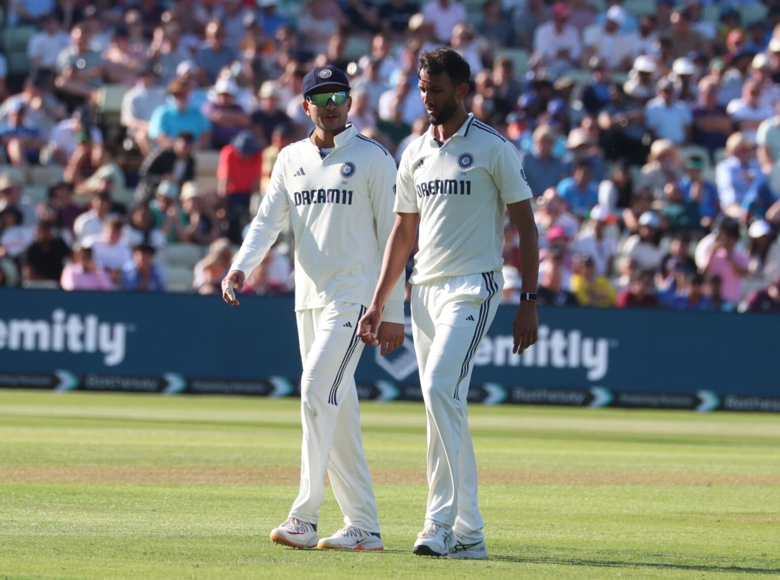 Shubman Gill with Prasidh Krishna (PC: Debasis Sen)