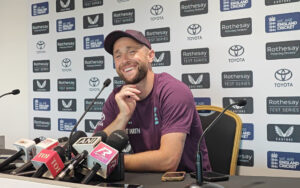 Chris Woakes at the PC