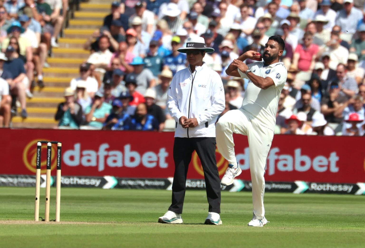 ENG vs IND, 2nd Test: Siraj Credits Akash Deep for His Six-Wicket Haul Against England Siraj_Edgbaston_Test