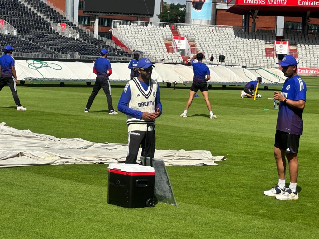 India practice vibes: Match day-minus-two at Emirates Old Trafford – the birdie lands IND_Manchester