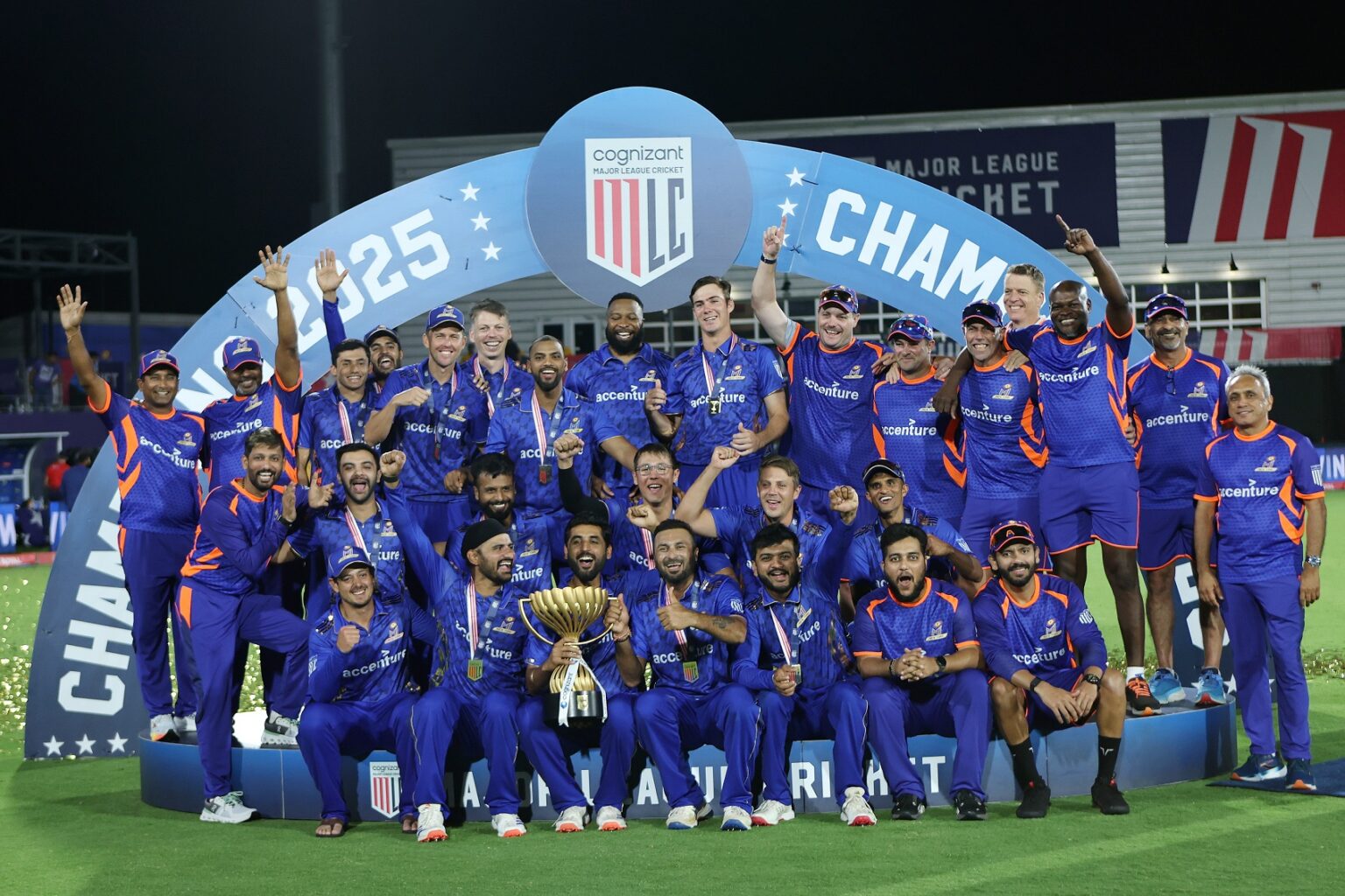 MI NY vs WSF, MLC 2025 Final: Rushil Ugarkar shines as MI New York Clinch Second MLC Title MI_NY_Champions