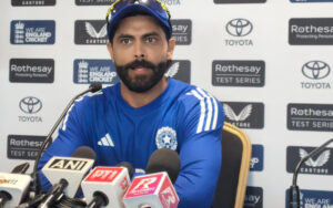 Ravindra Jadeja at the PC