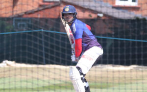 Shubman Gill in practice session