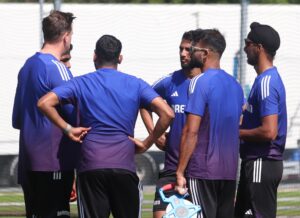 Team India in practice session