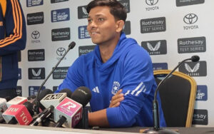 Yashasvi Jaiswal at the PC