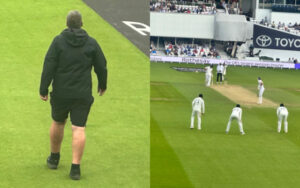 Lee Fortis the pitch curator had spring in his gait as the pitch covers came off for the last session