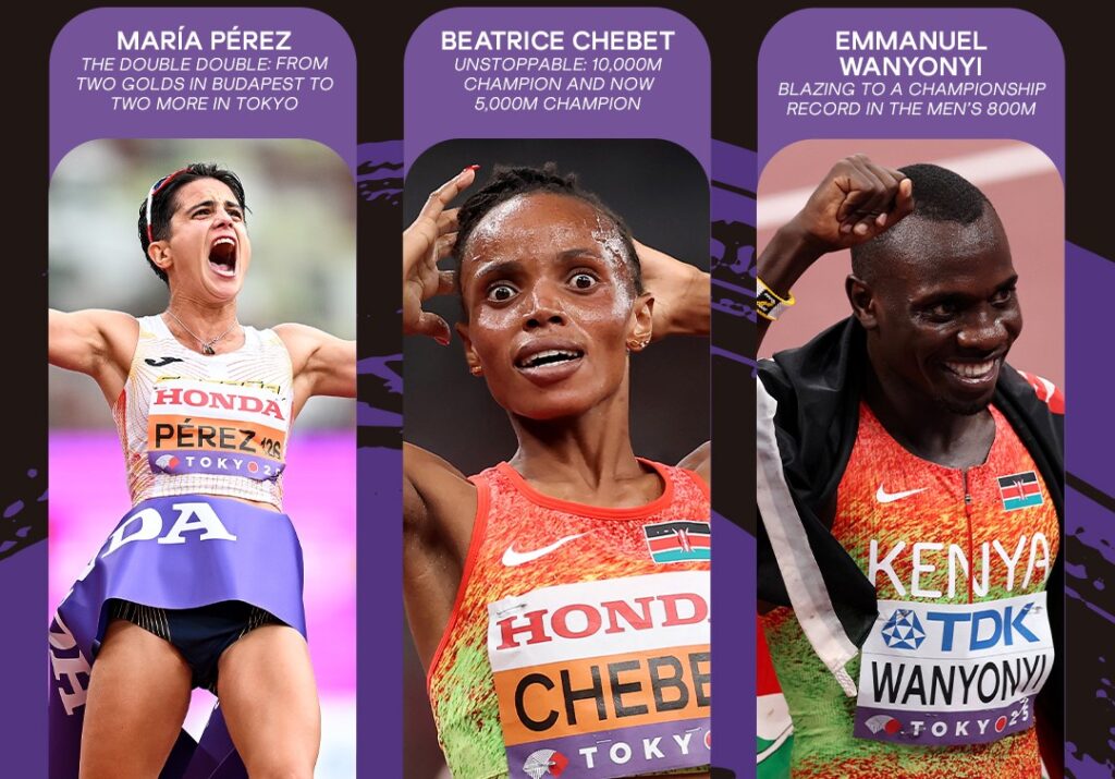 Chebet, Perez and Angulo shine on penultimate day of World Athletics Championships
