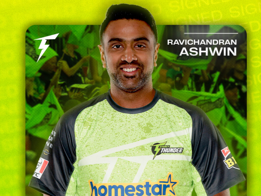 Ravichandran Ashwin Joins Sydney Thunder for BBL 2025–26 Ashwin