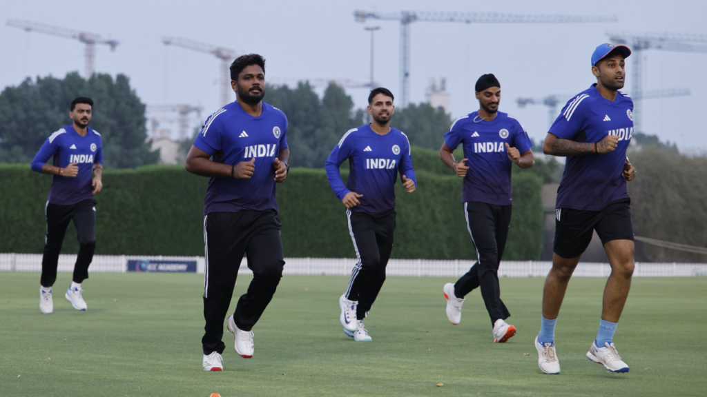 Pleasant evening in Dubai, Indian team all smiles at the nets