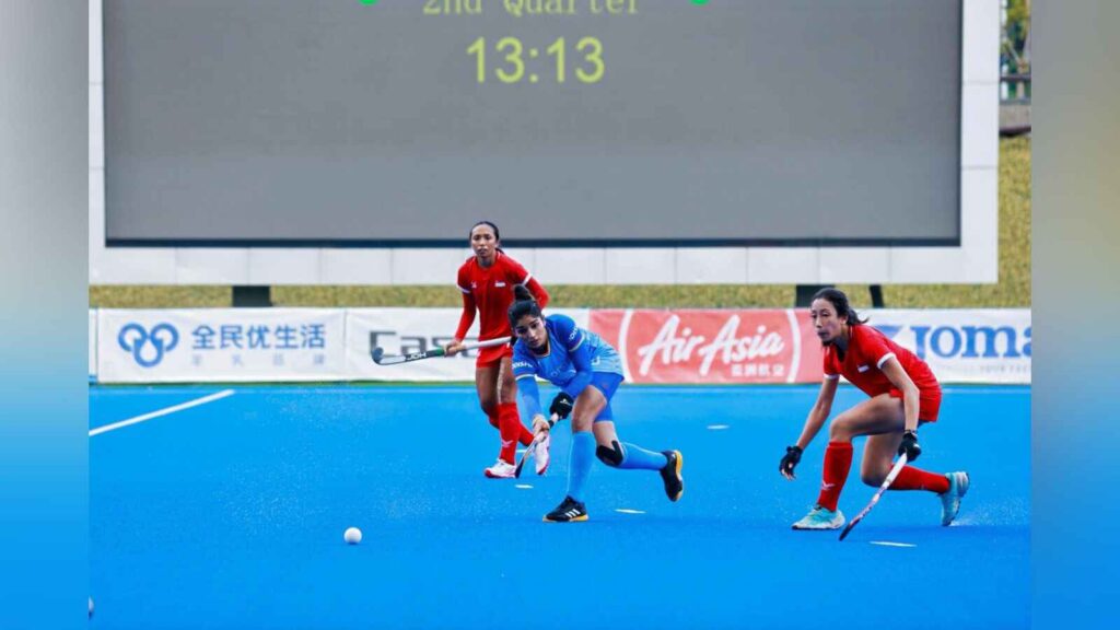 Indian Women’s Hockey Team cruise past Singapore 12-0 at the Women’s Asia Cup 2025