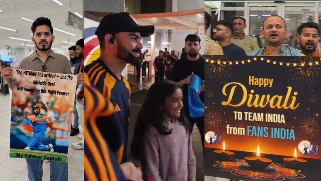 Rohit, Kohli make Diwali special for fans as Team India arrives in Adelaide