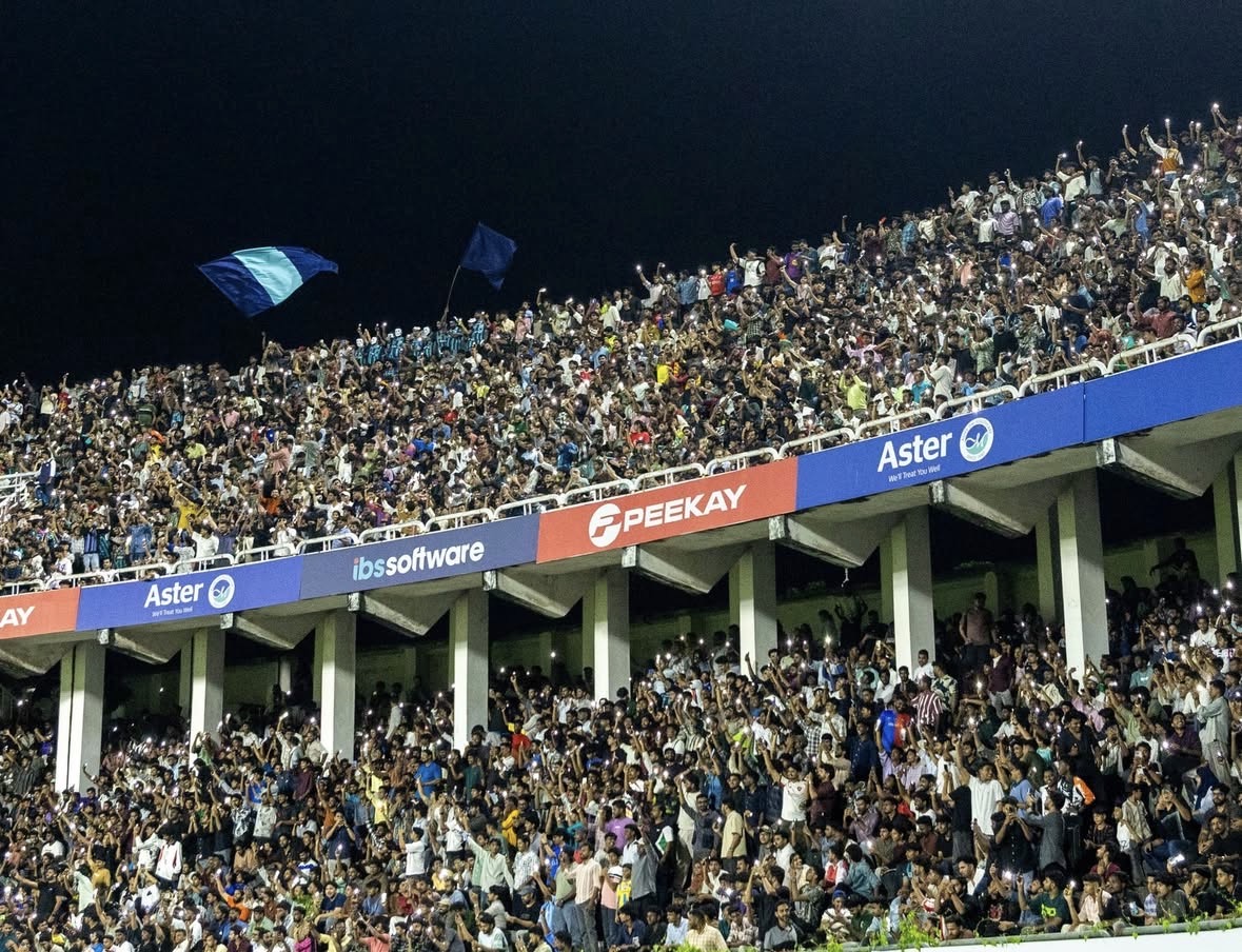 Packed Stands at the Super League Kerala matches. Image: Calicut FC