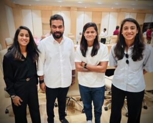 MCA_president Ajinkya Naik_Radha Yadav_Jemimah Rodrigues_Smriti Mandhana