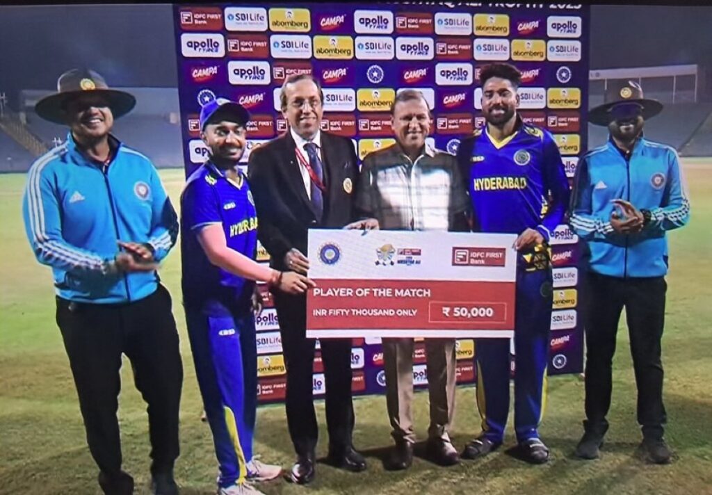 SMAT 2025/26: Siraj’s Three-Wicket Burst Powers Hyderabad to Big Win Over Mumbai