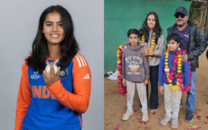“Sneh Rana called to congratulate me”: Vaishnavi Sharma on her maiden India call-up Vaishnavi_Sharma_with_coach_Lovekesh_Chaudhary