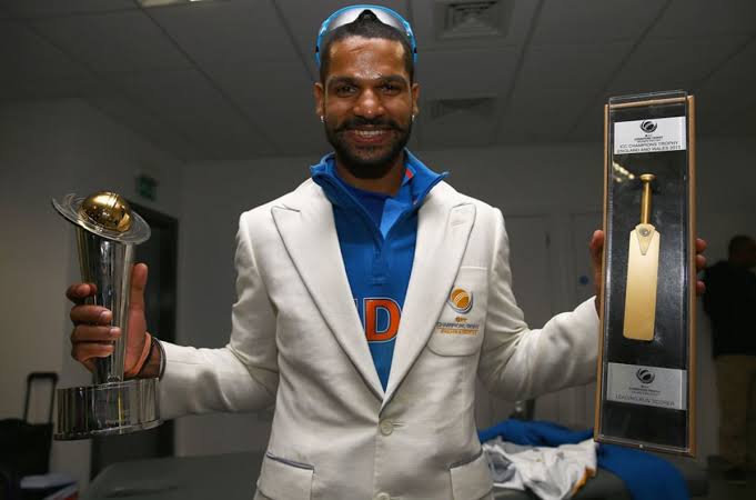 Shikhar Dhawan with ICC title