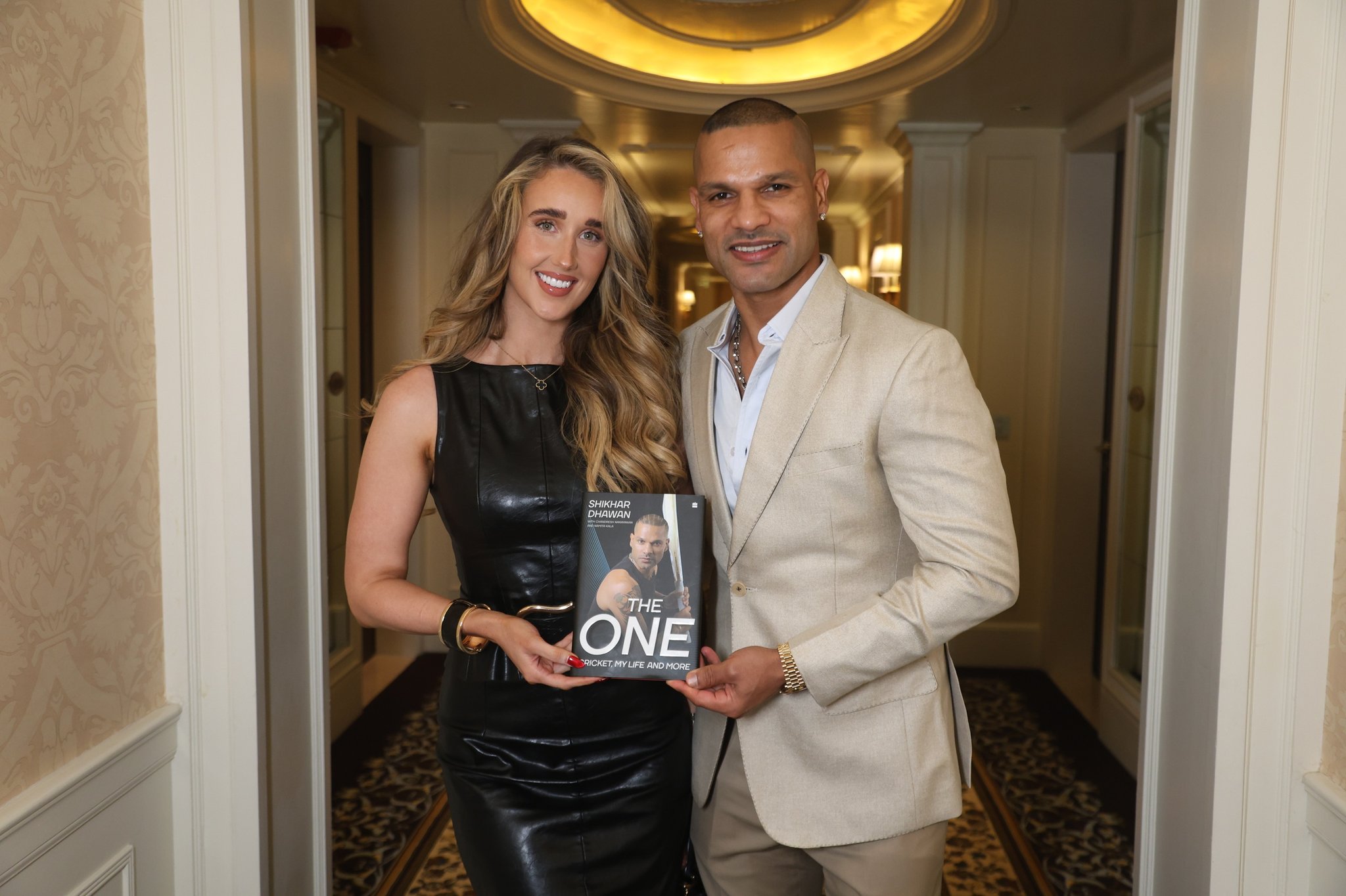 Shikhar Dhawan with Sophie